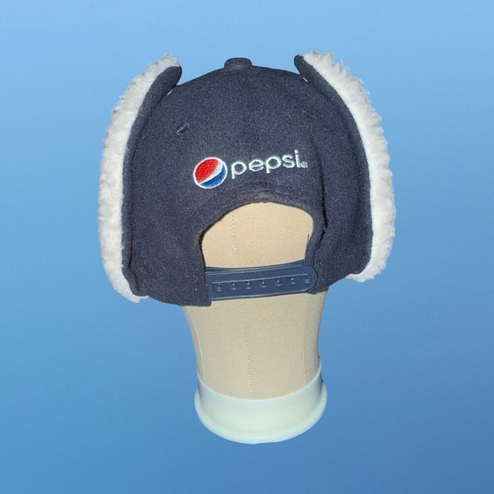 Melonwear Minnesota Twins Trapper Hat Baseball Cap Sherpa Ear Flaps Pepsi - Picture 6 of 13